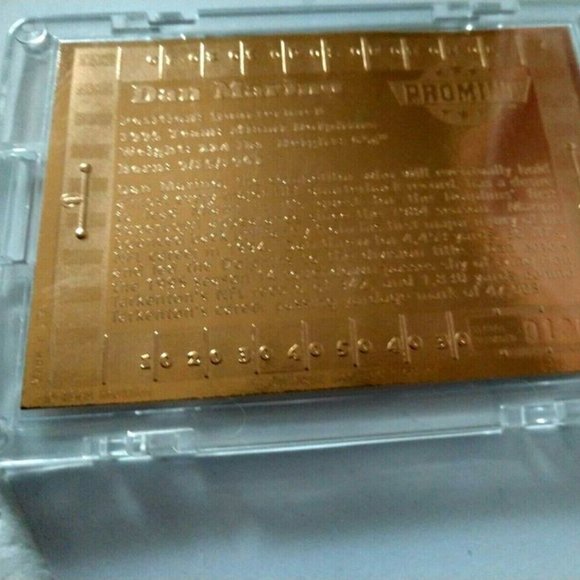 ProMint 22K Gold Dan Marino Miami Dolphins Football Card Rare Ser.# 013633 - Picture 6 of 11